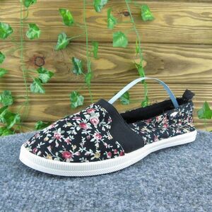 Rocket Dog Plush Foam Women Flat Shoes Black Fabric‎ Slip On Size 6.5 Medium